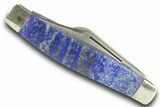 Pocket Knife with Lapis Lazuli Inlays & Matching Base #370732-2